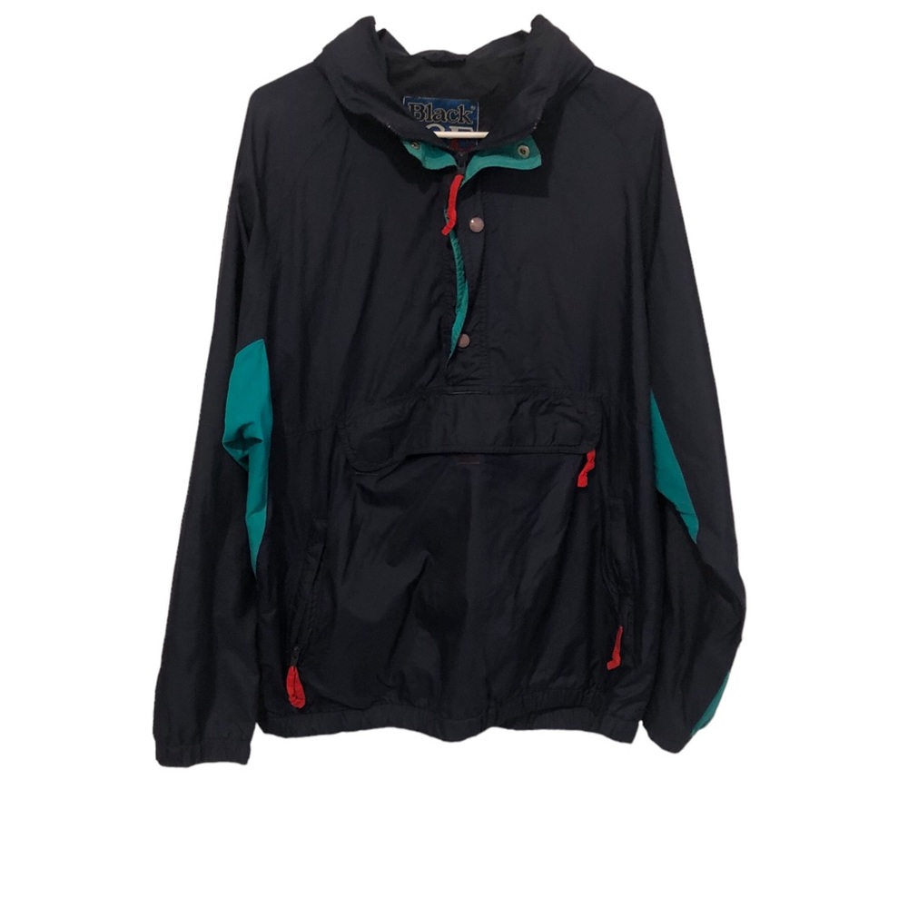 Black Ice Large Women’s Coat Ultrex Navy Blue and Teal with red zipper accents